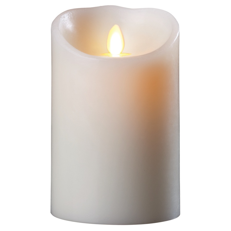 Shop Luminara 5in BatteryOperated Cream Electric Pillar Candle with