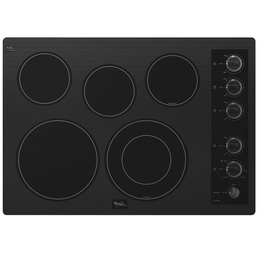 Shop Whirlpool Gold 5Element Smooth Surface Electric Cooktop (Black