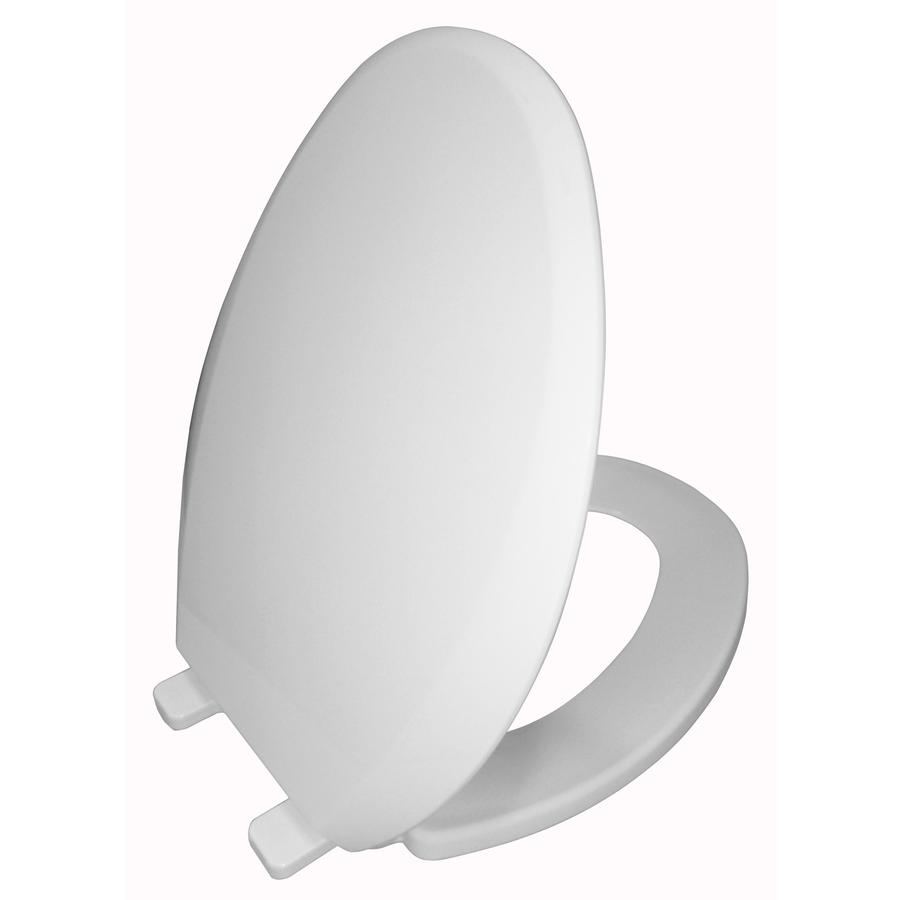 Shop AquaSource White Plastic Elongated SlowClose Toilet Seat at
