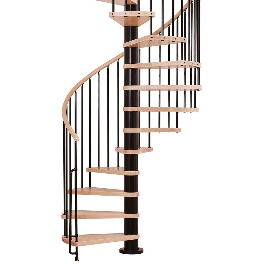 Shop Arke Phoenix 24.5in x 10ft Black Spiral Staircase Kit at