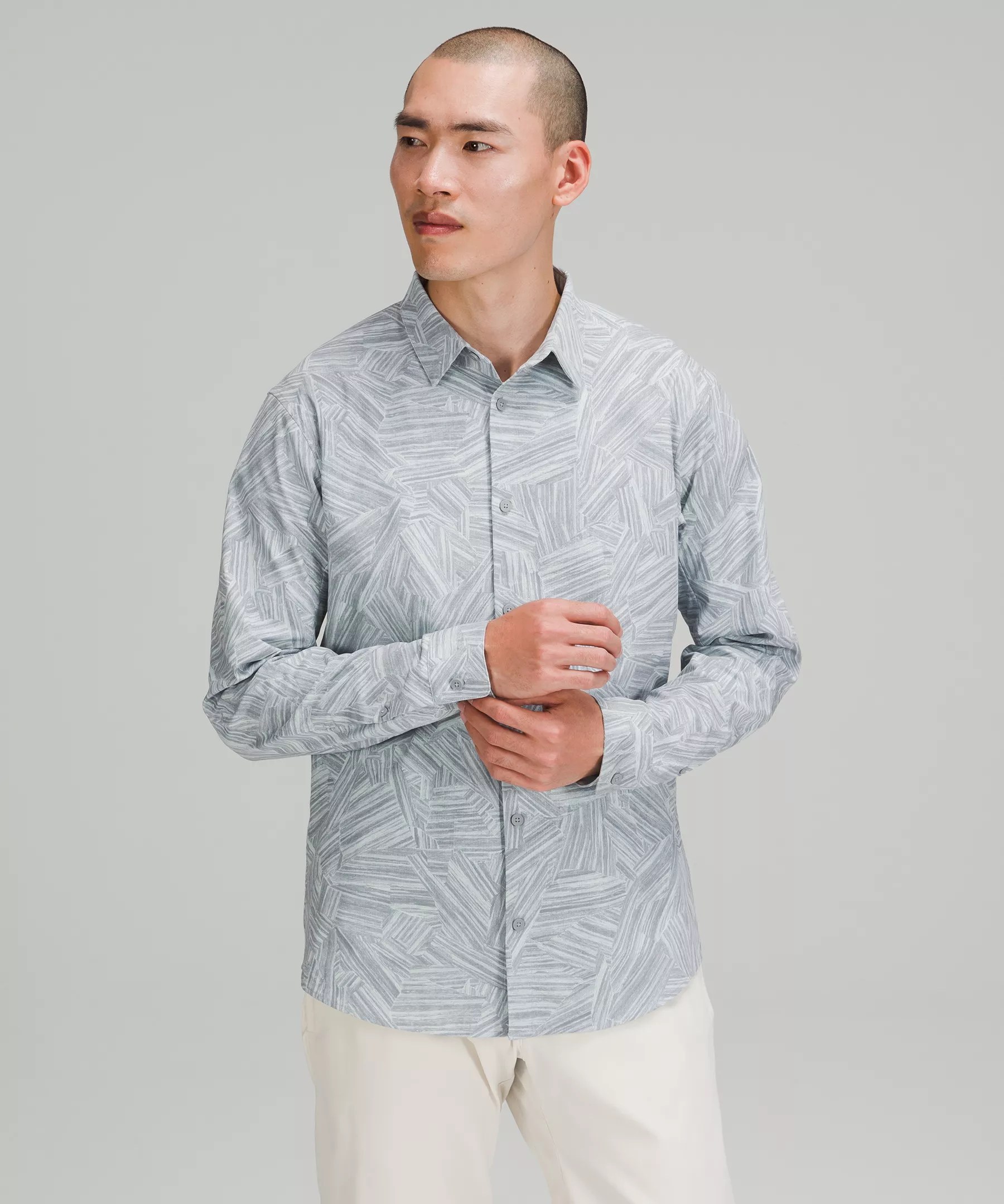 Airing Easy Long Sleeve Shirt Ventlight™ Mesh Men's Buttondown Shirts