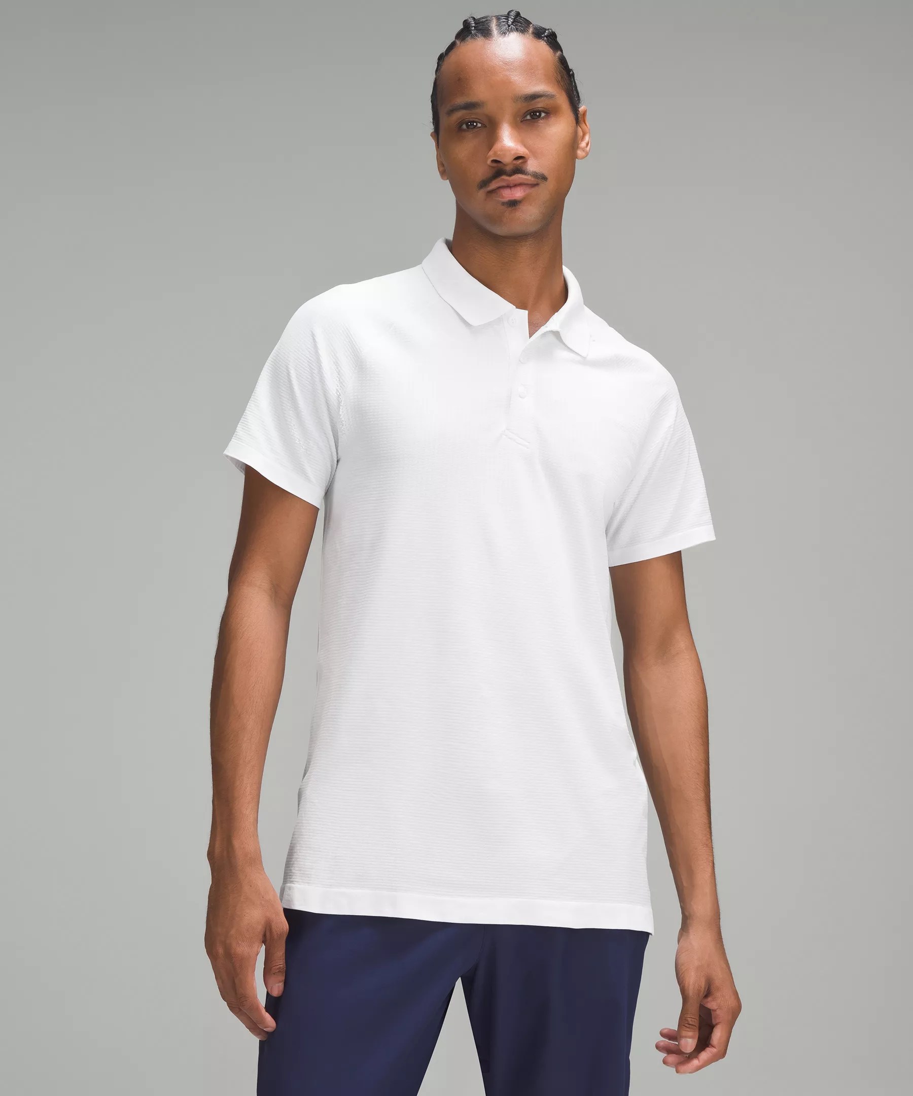 lululemon Men's Metal Vent Tech Polo Shirt 2.0 Color White Size S