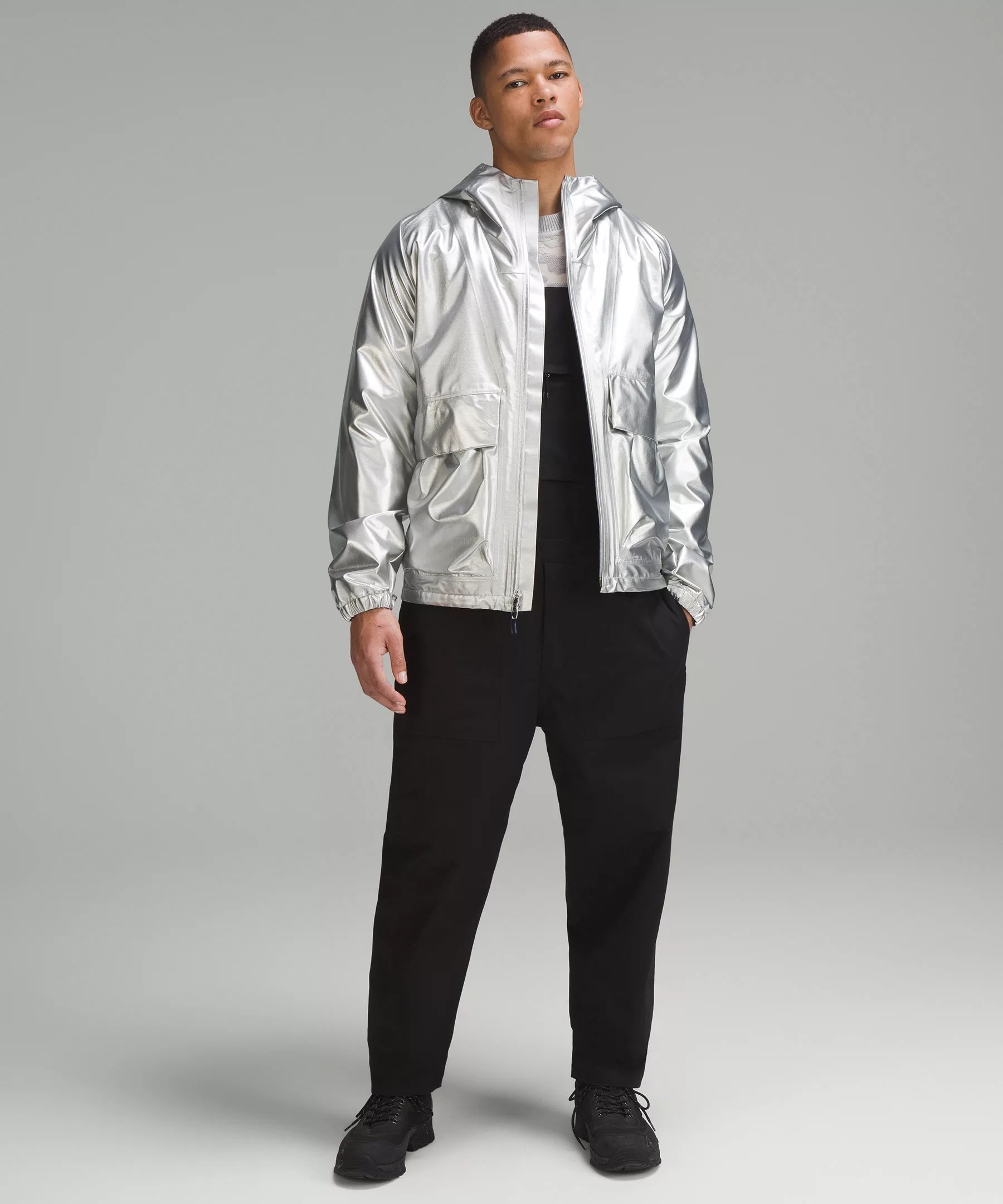 lululemon lab Hooded Metallic Jacket Men's Coats & Jackets lululemon