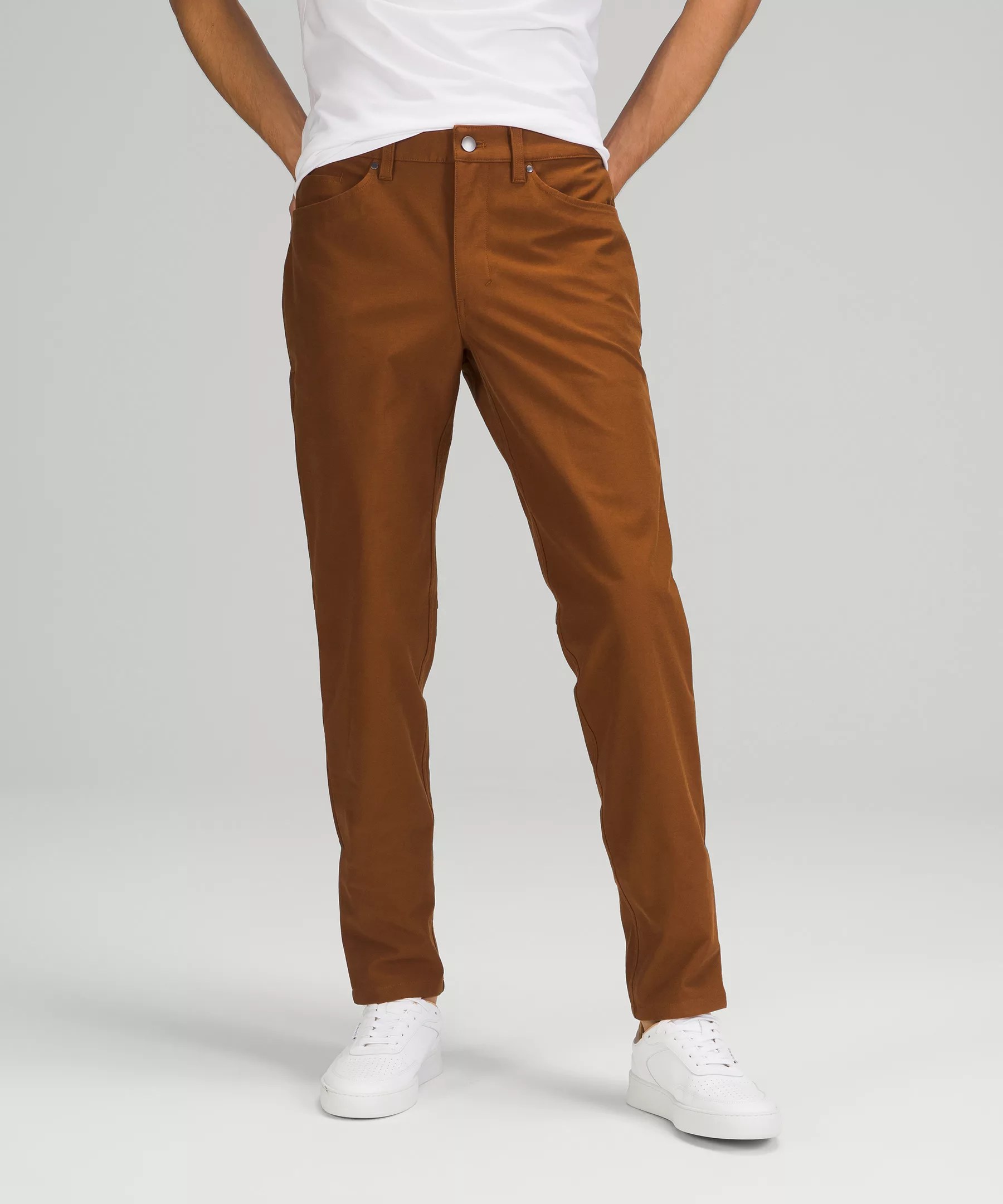 Lululemon Abc Slimfit Pants 34" Utilitech In Copper Brown ModeSens