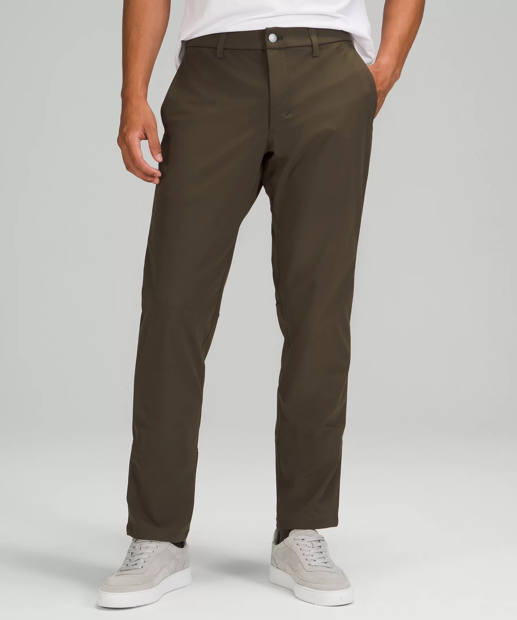 Lululemon Commission Relaxedfit Pants 34" Warpstreme In Dark Olive