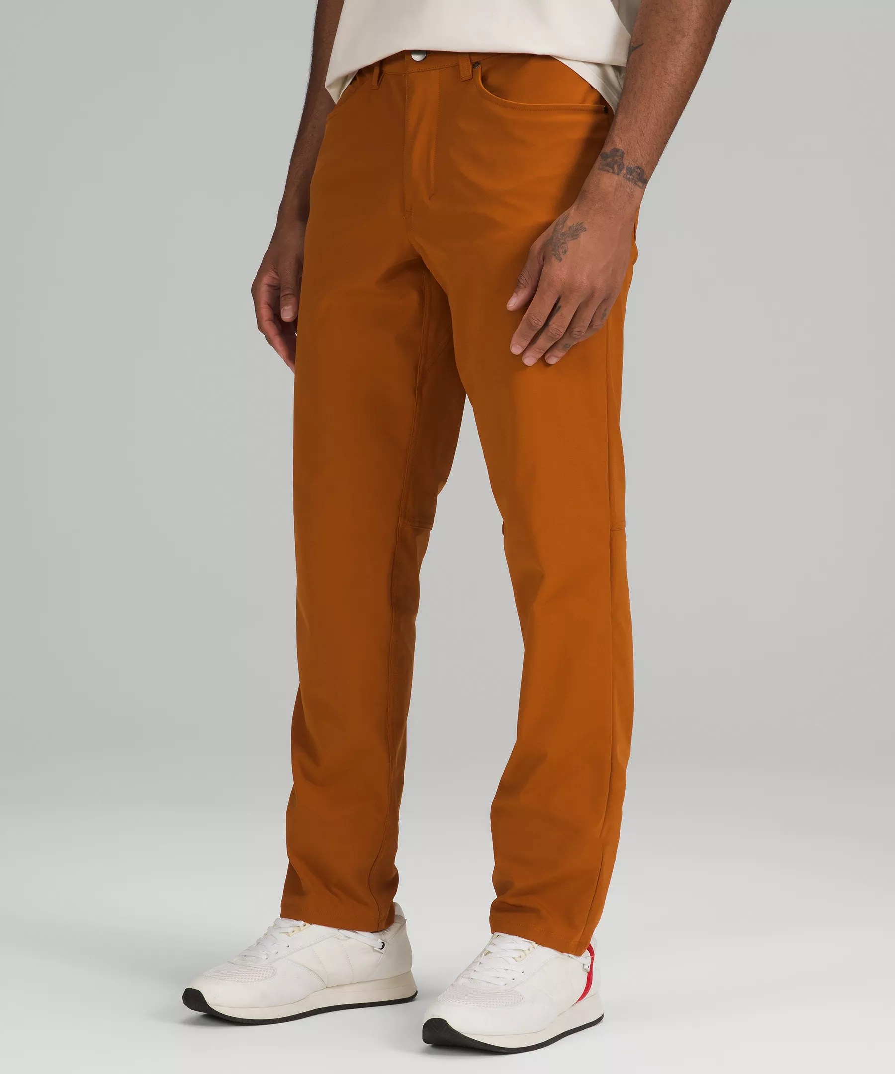Lululemon Abc Classicfit Pants 34" Warpstreme In Butternut Brown