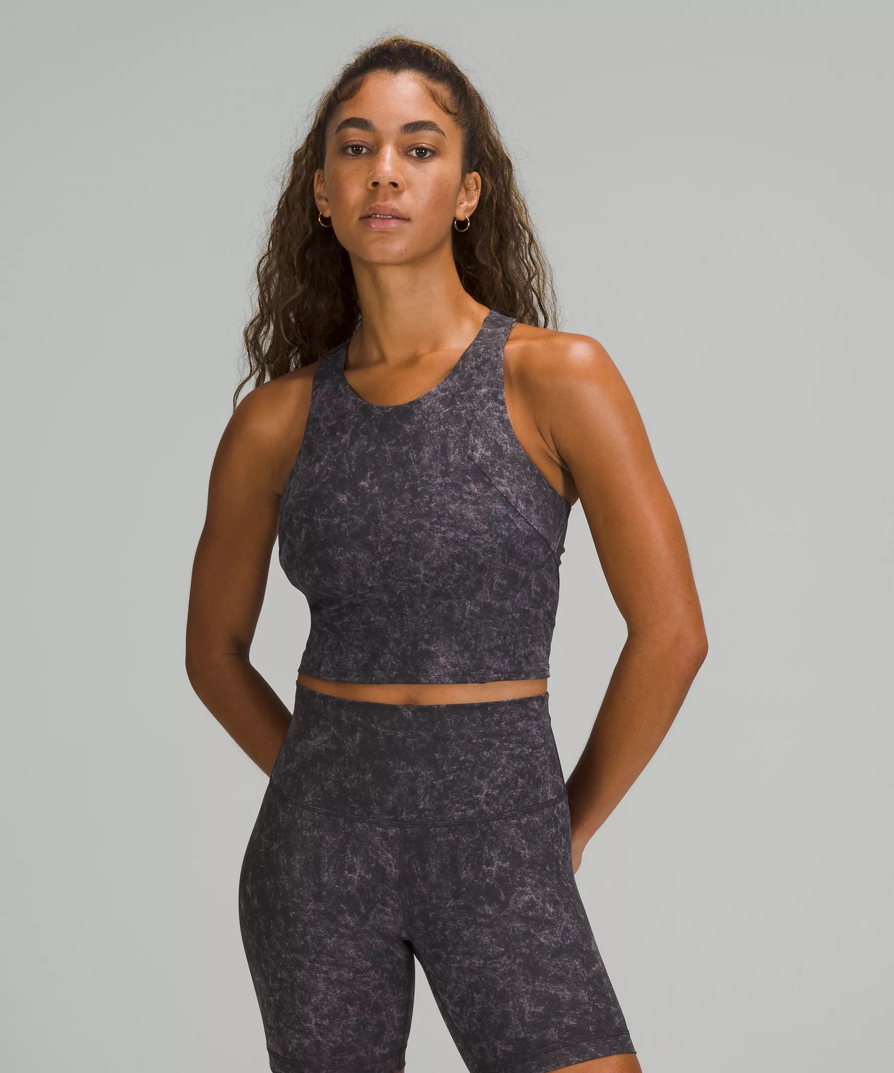 Lululemon Invigorate Training Tank Top In Denim Wash Print Dusky