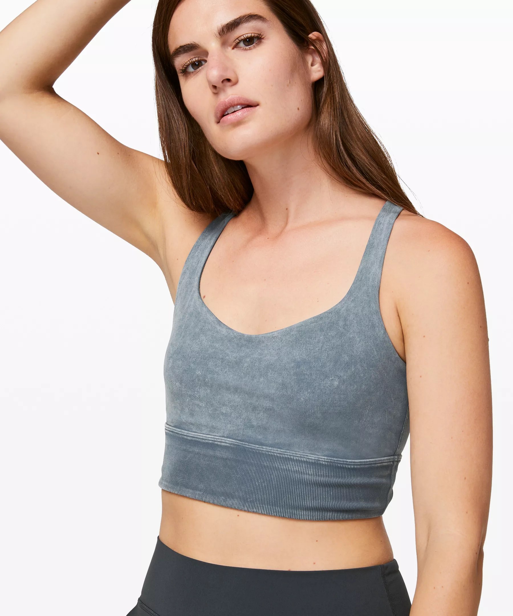 Free To Be Bra *Long Line Rib Snow Wash Lululemon AU