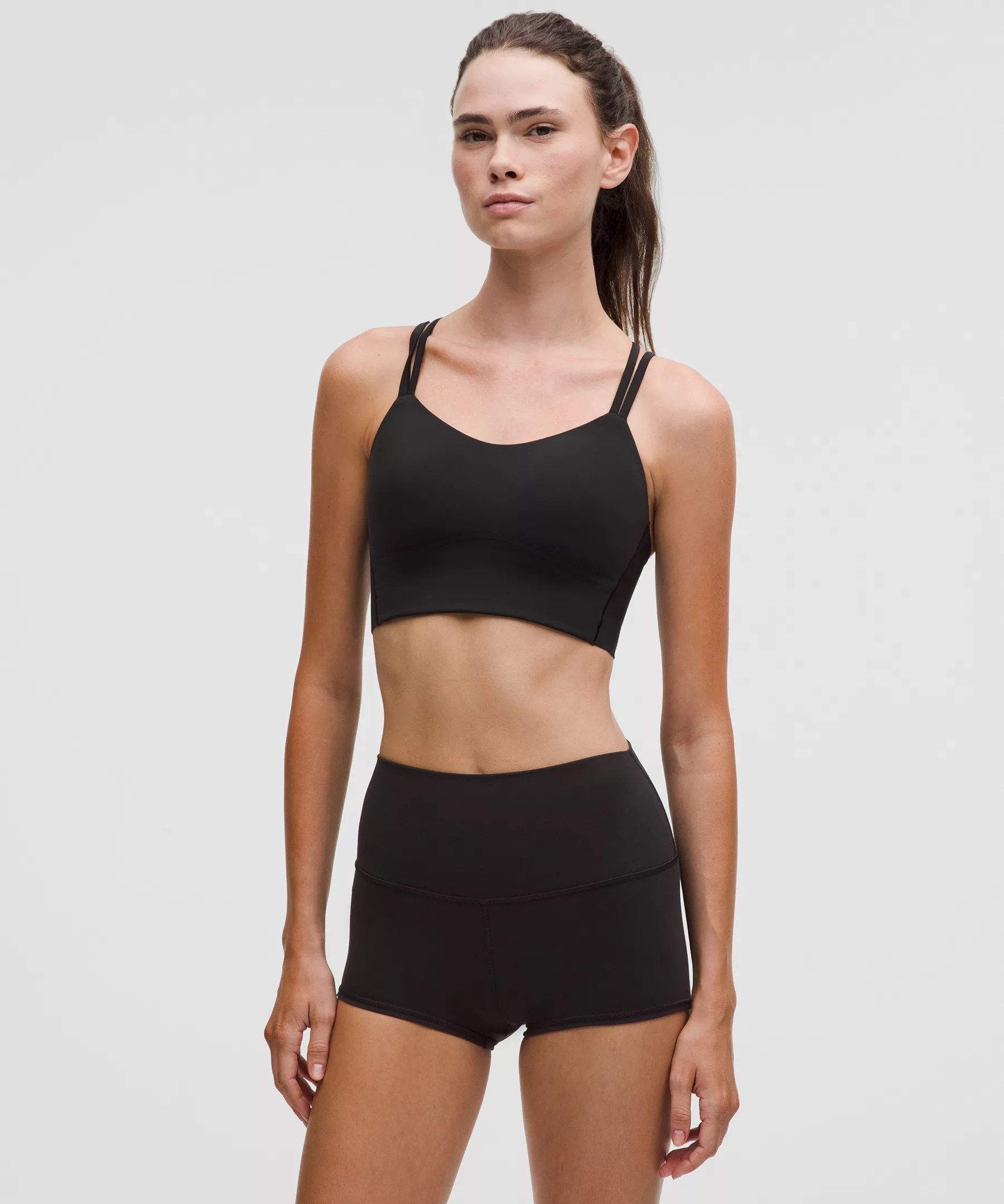 Lululemon Like A Cloud Longline Bra Light Support, B/c Cup In Black