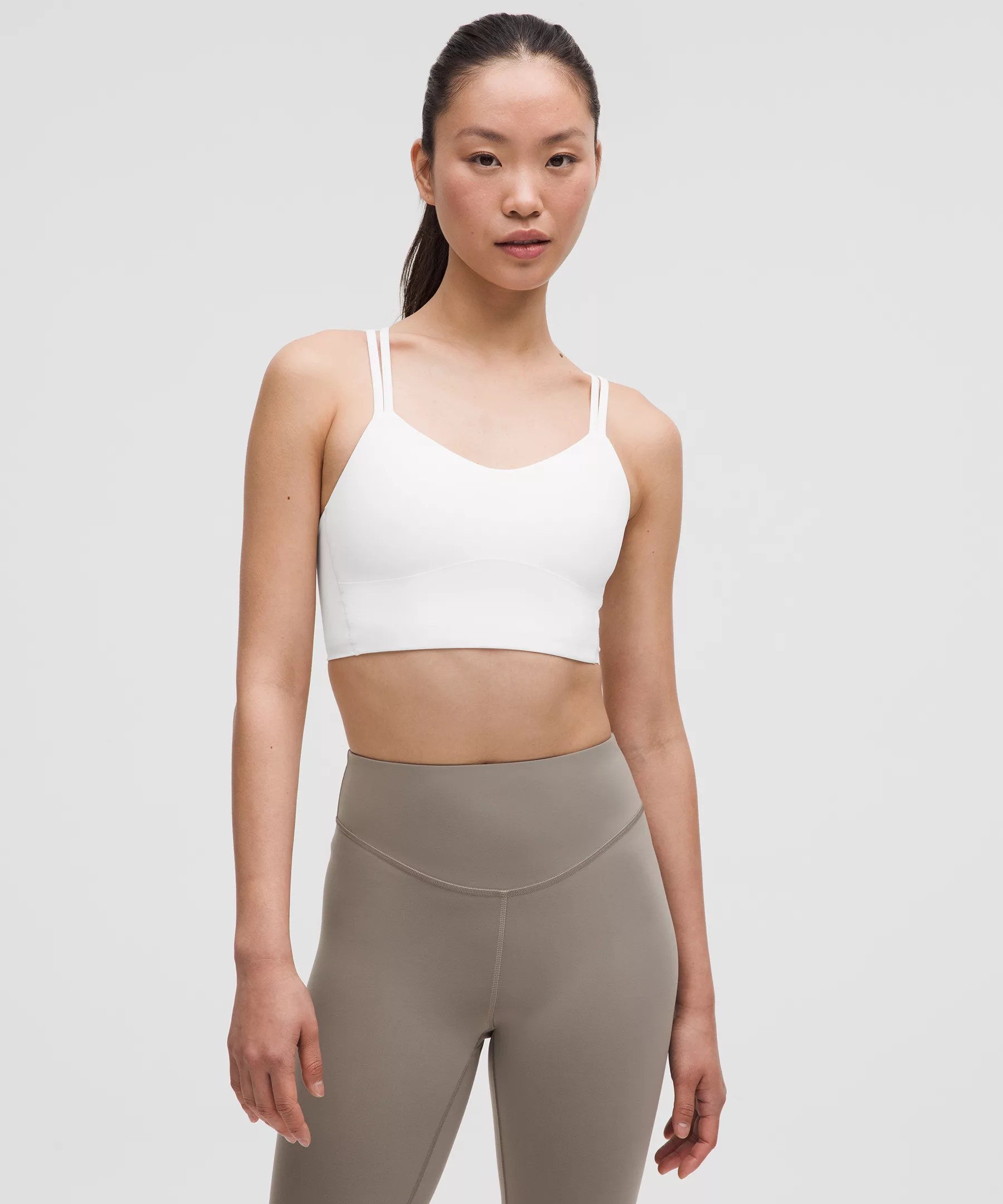 Lululemon Like A Cloud Longline Bra Light Support, B/c Cup In White