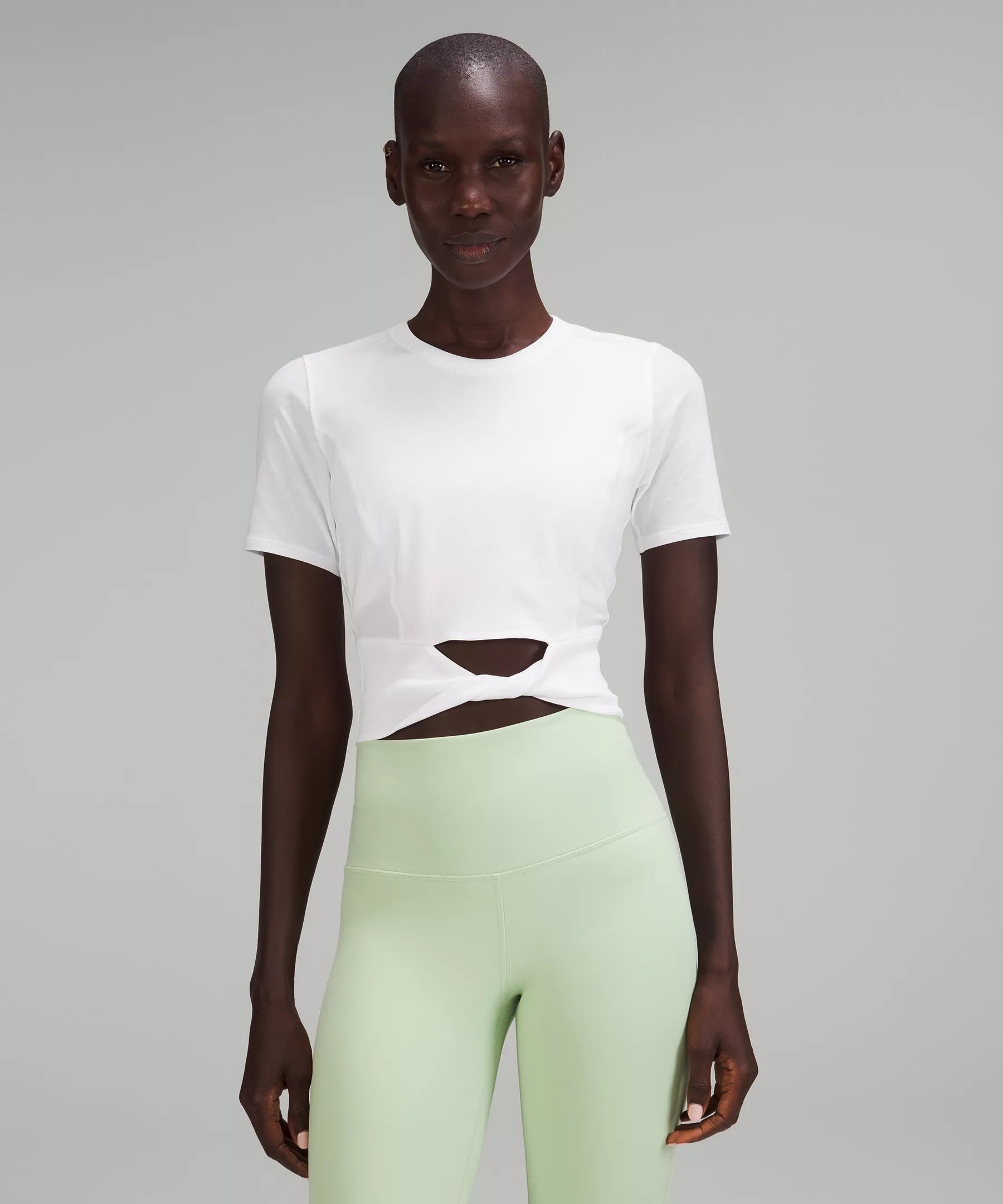 Cropped Cotton RibbedBand Tee lululemon Hong Kong SAR