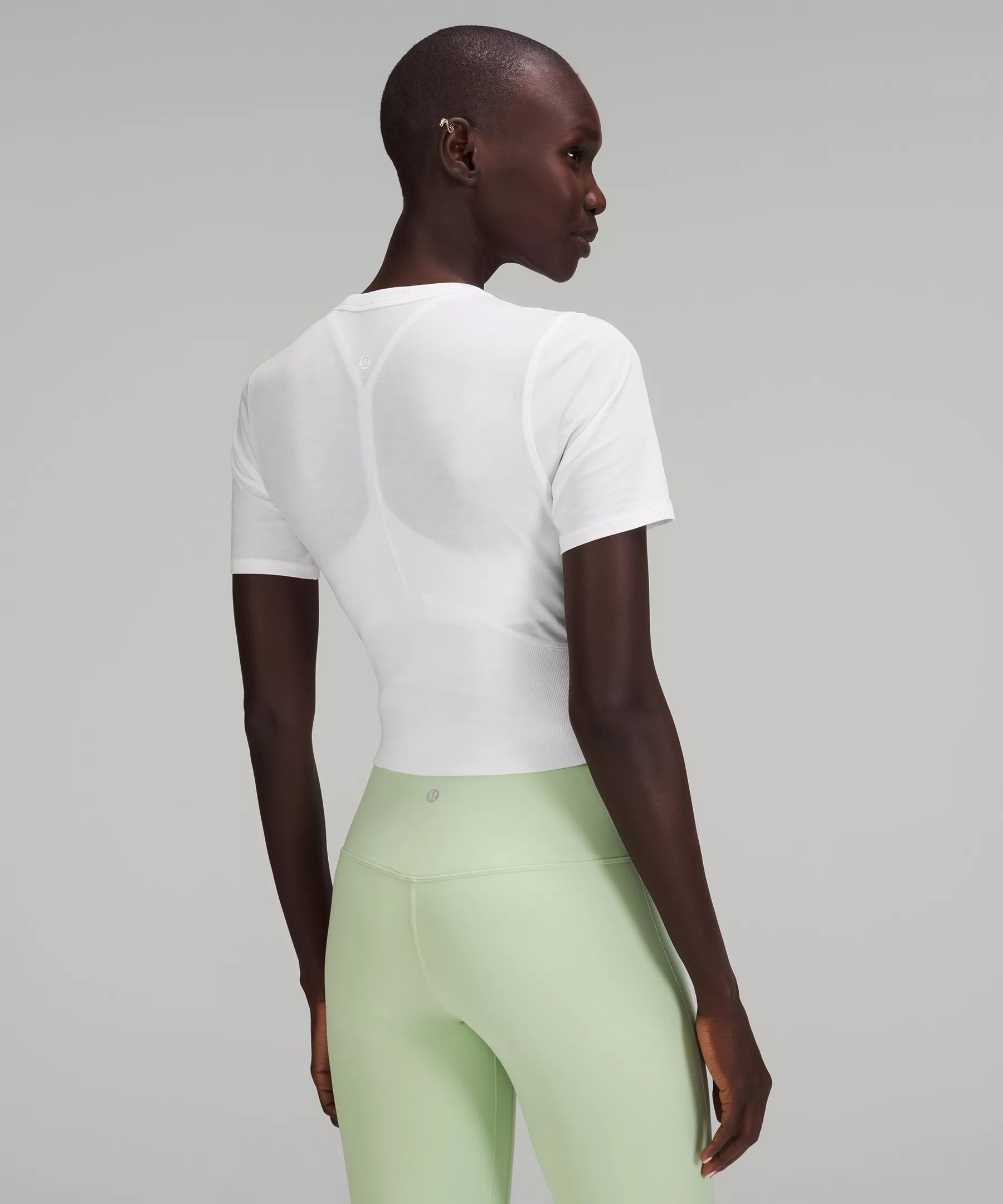 Cropped Cotton RibbedBand Tee ショートスリーブ Lululemon JP