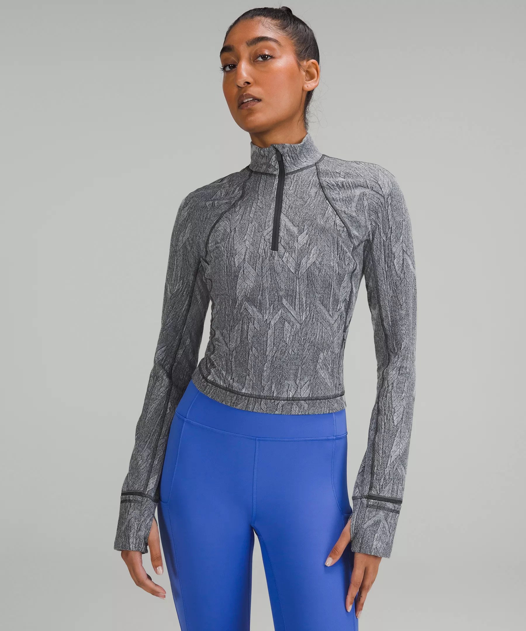It's Rulu Run Cropped Half Zip Women's Long Sleeve Shirts lululemon