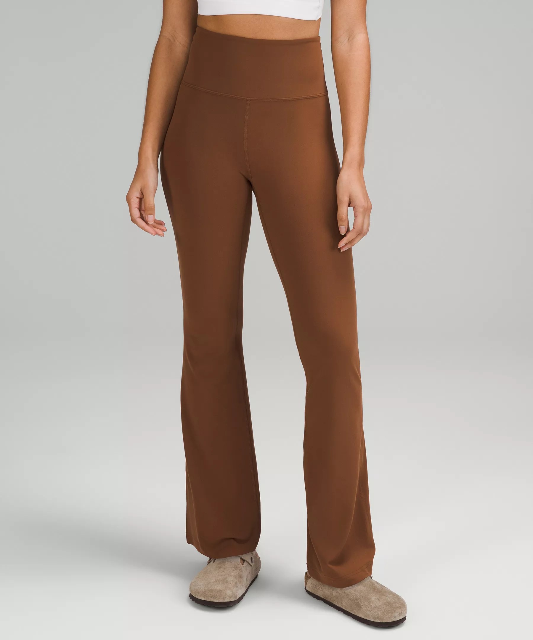 Lululemon Groove Superhighrise Flared Pants Nulu In Roasted Brown