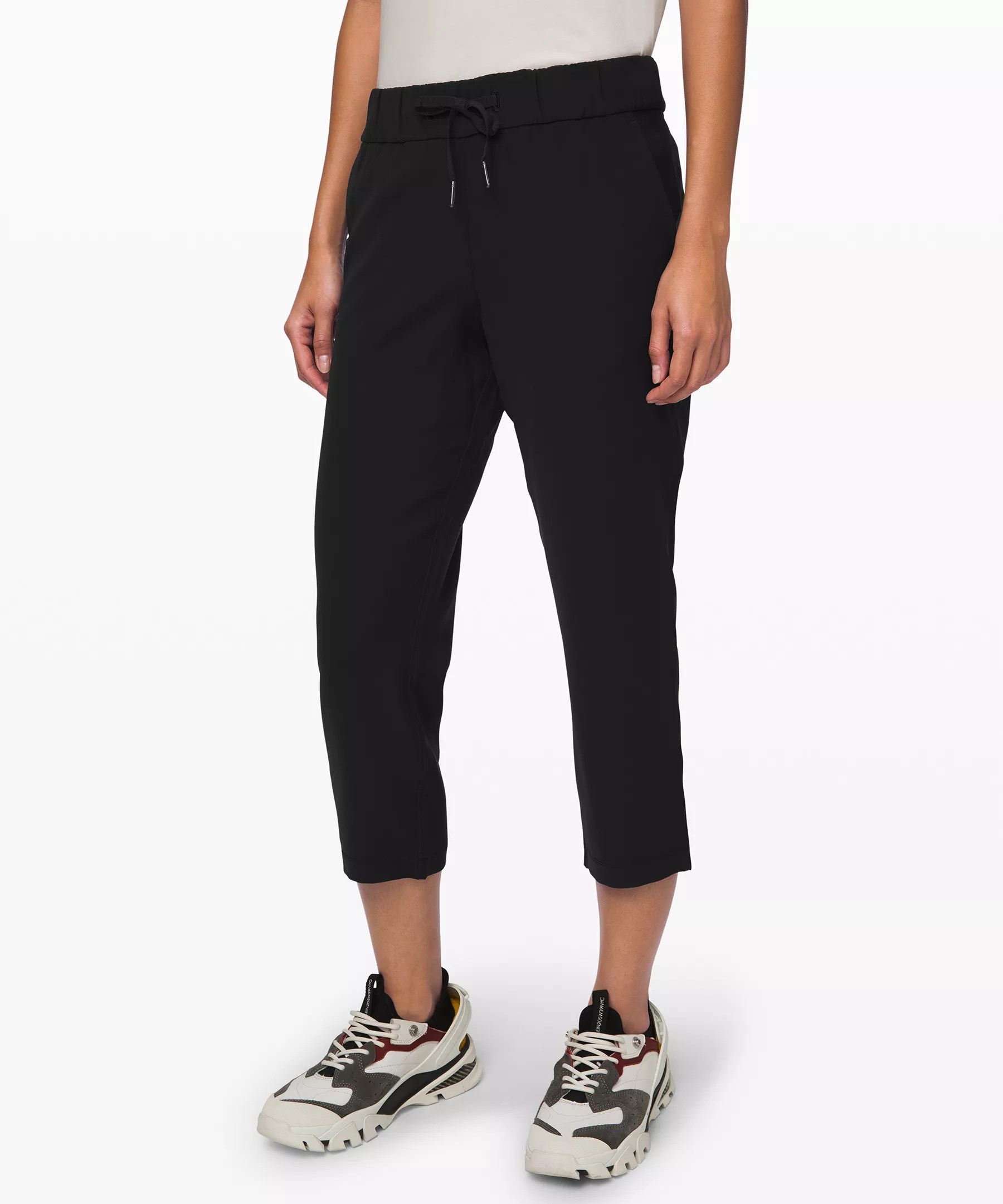 Lululemon On The Fly Crop 23" *woven Online Only In Black