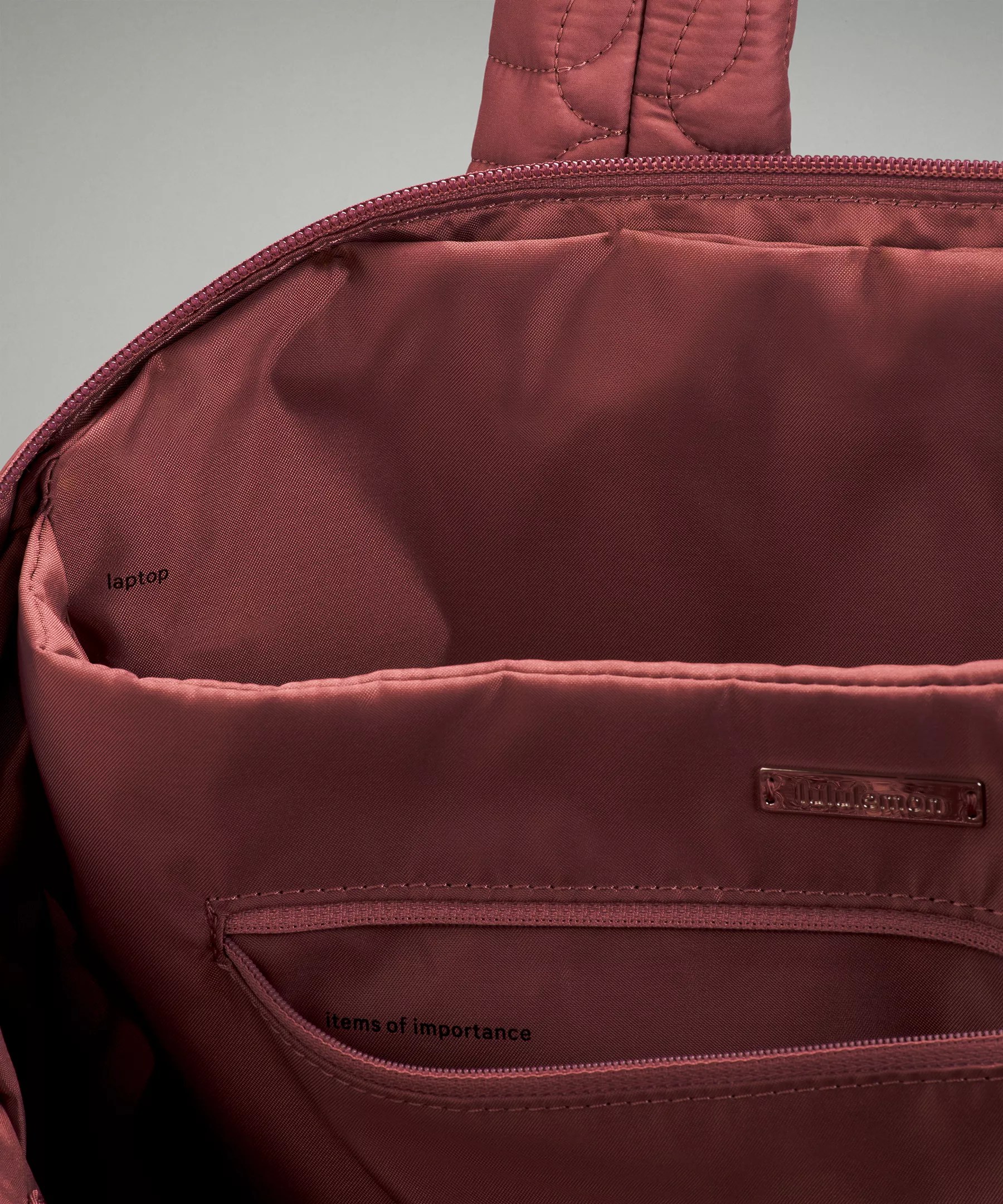 lululemon quilted embrace tote review youtube