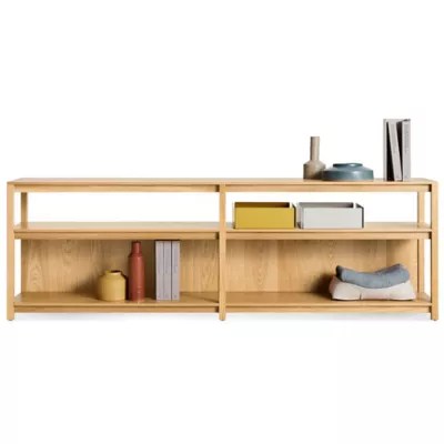 Open Plan Long and Low Bookcase by Blu Dot at