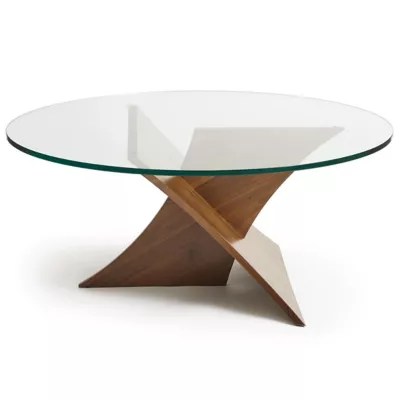 Planes Round Glass Top Coffee Table by Copeland Furniture at