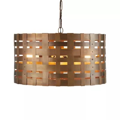 Basketweave Drum Pendant by Capital Lighting at