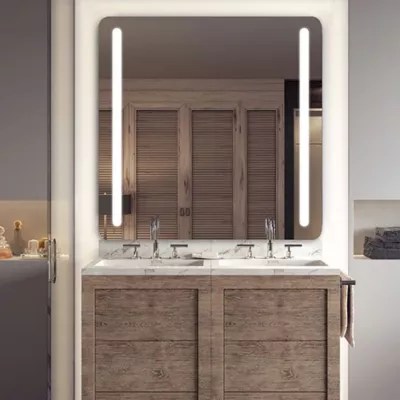 Bela Radius Lighted Mirror with AVA by Electric Mirror at