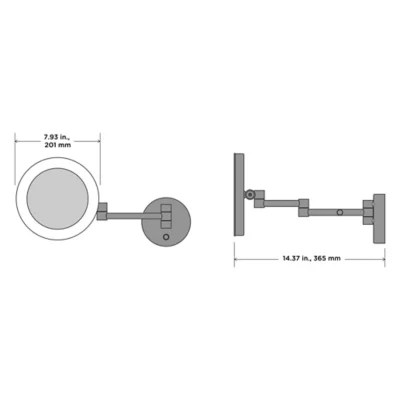 Glamour LED Makeup Mirror by Electric Mirror at
