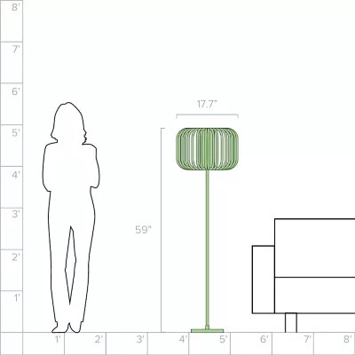 Bamboo Floor Lamp by Forestier at