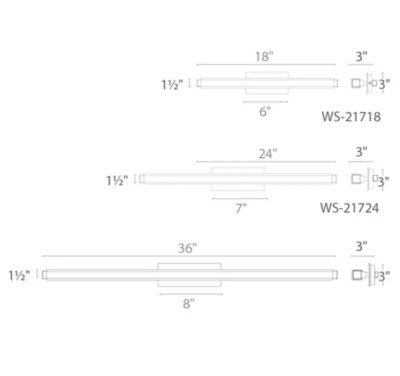 Mini Vogue Bath Bar by Modern Forms at