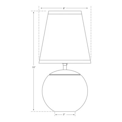 Terri Large Round Table Lamp by Visual Comfort at
