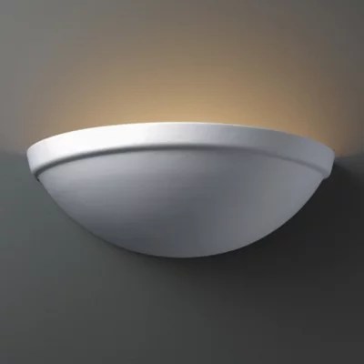 Rimmed Quarter Sphere Wall Sconce by Justice Design Group at