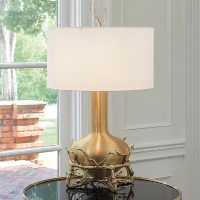 Fat Brass Twig Table Lamp by Global Views at