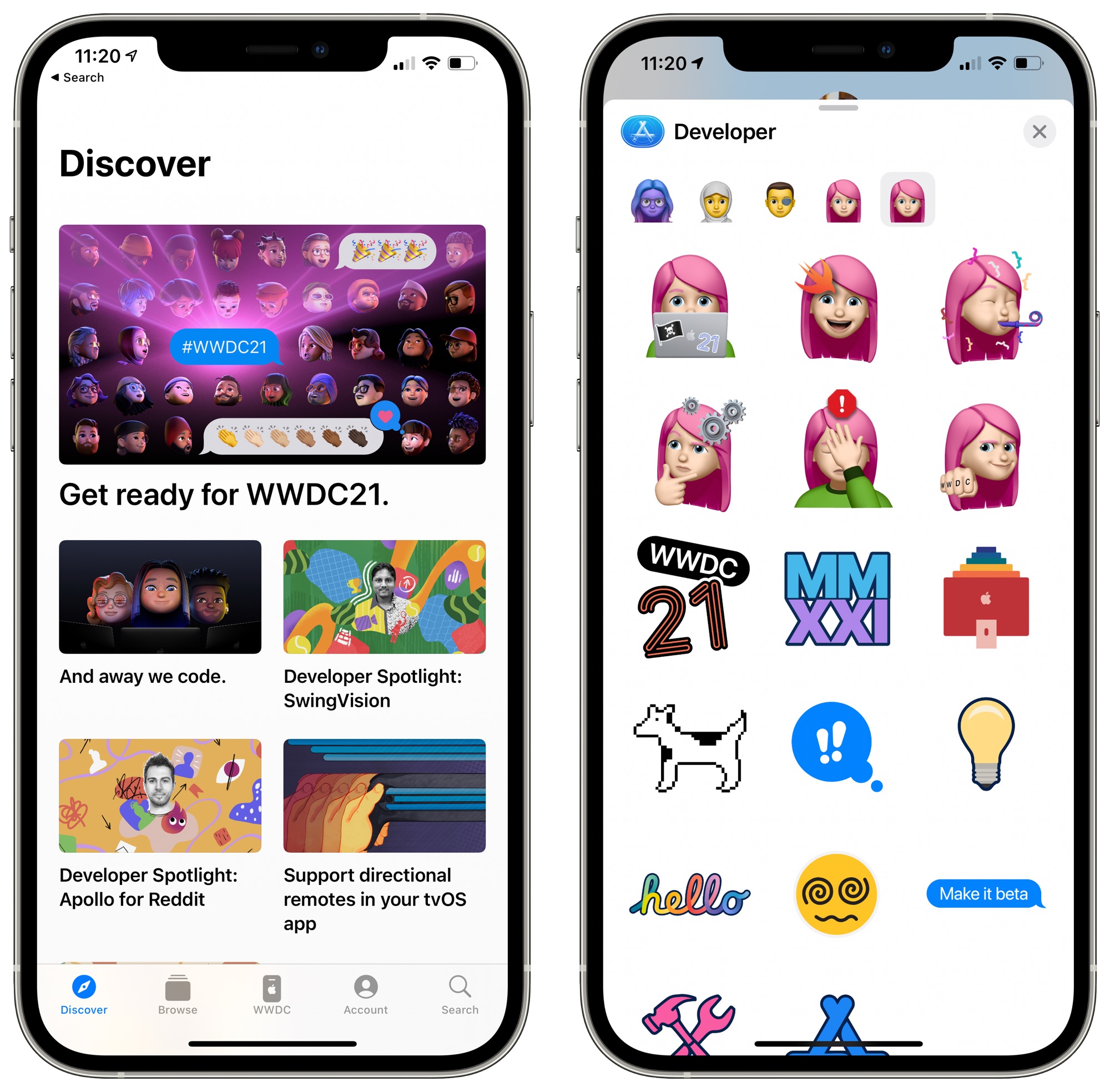 Apple Developer App Gains Lab Signups, Session Info, and New Stickers
