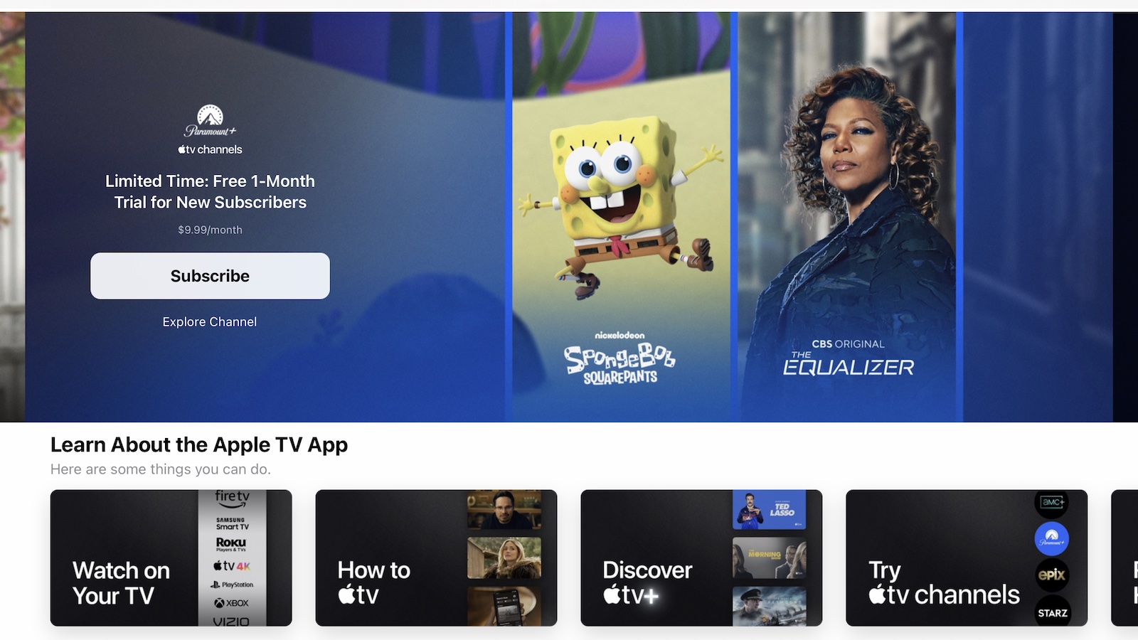 Apple TV App Offering Extended OneMonth Paramount+ Trial Through June