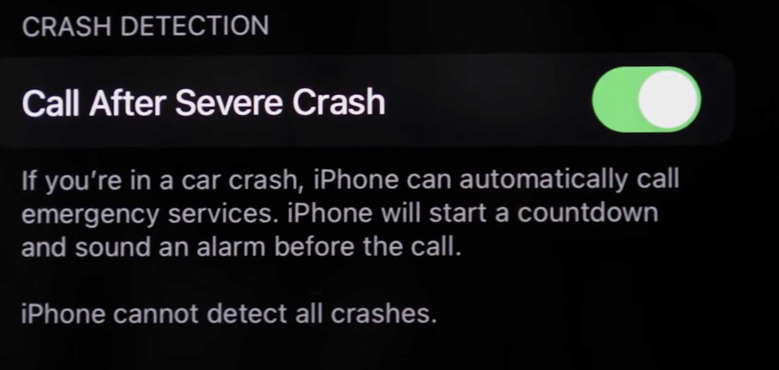iPhone 14 How Crash Detection Works and How to Turn It Off MacRumors