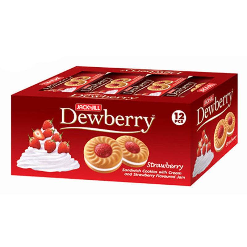 DEWBERRY Cookies Strawberry 27 g x 12 Makro PRO