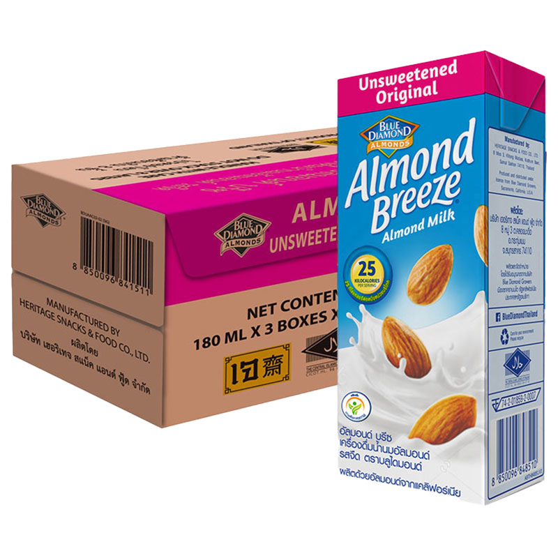 BLUE DIAMOND Almond Milk Unsweetended 180 ml x 24 Makro PRO