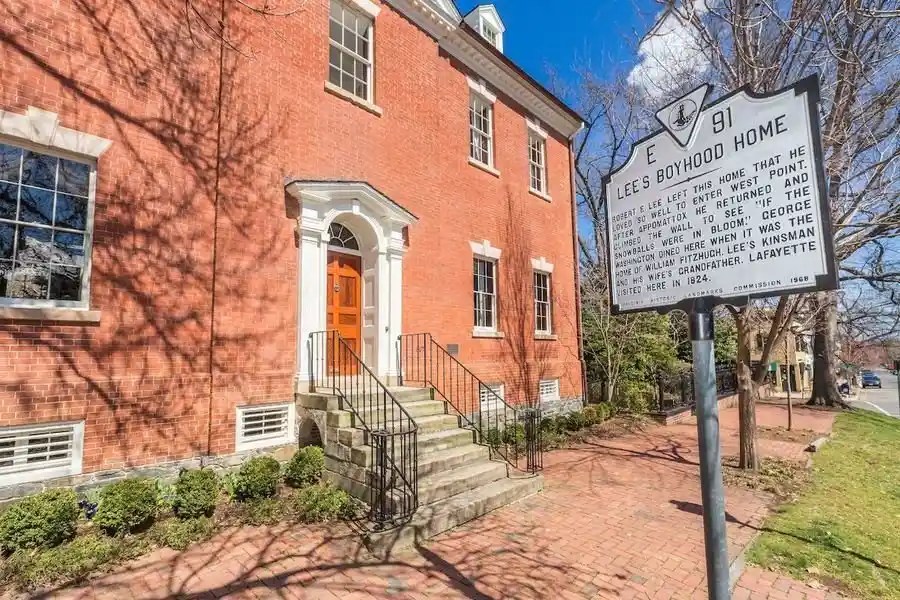 Robert E. Lee’s Childhood Mansion in Alexandria, Virginia, Sells for 4