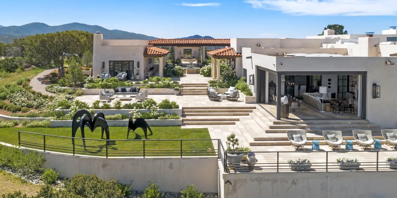 This Compound in Santa Fe, New Mexico, Features Multiple Buildings With