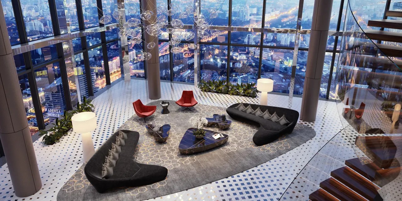 Atop Moscow’s Federation Tower, a ThreeStory Penthouse Mansion Global