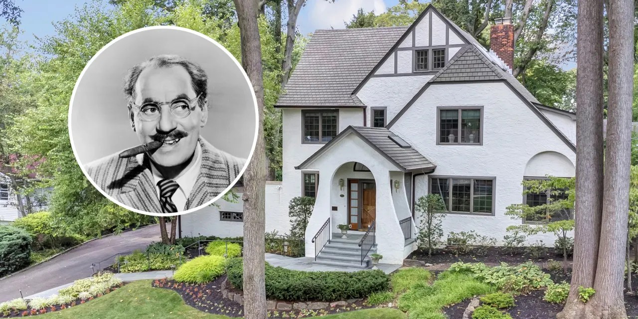 Groucho Marx Raised Eyebrows Smoking a Lot of Cigars at This Long