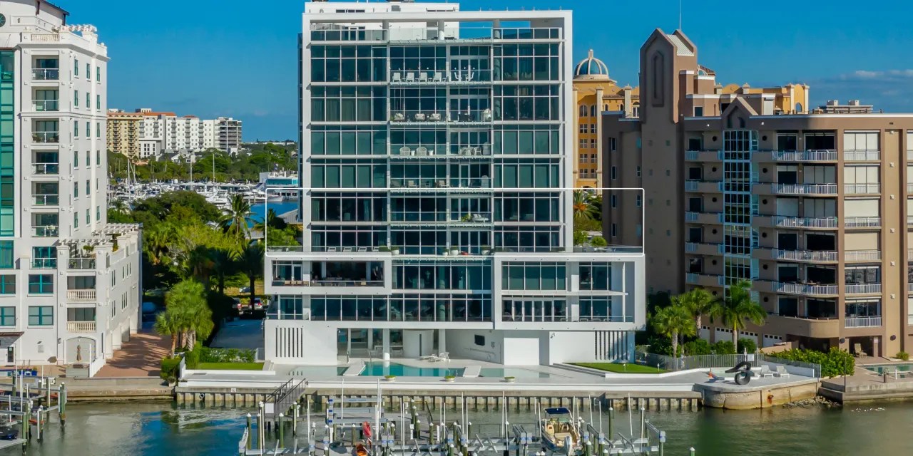 Waterfront Duplex Penthouse in Sarasota, Florida, Lists for 13.8