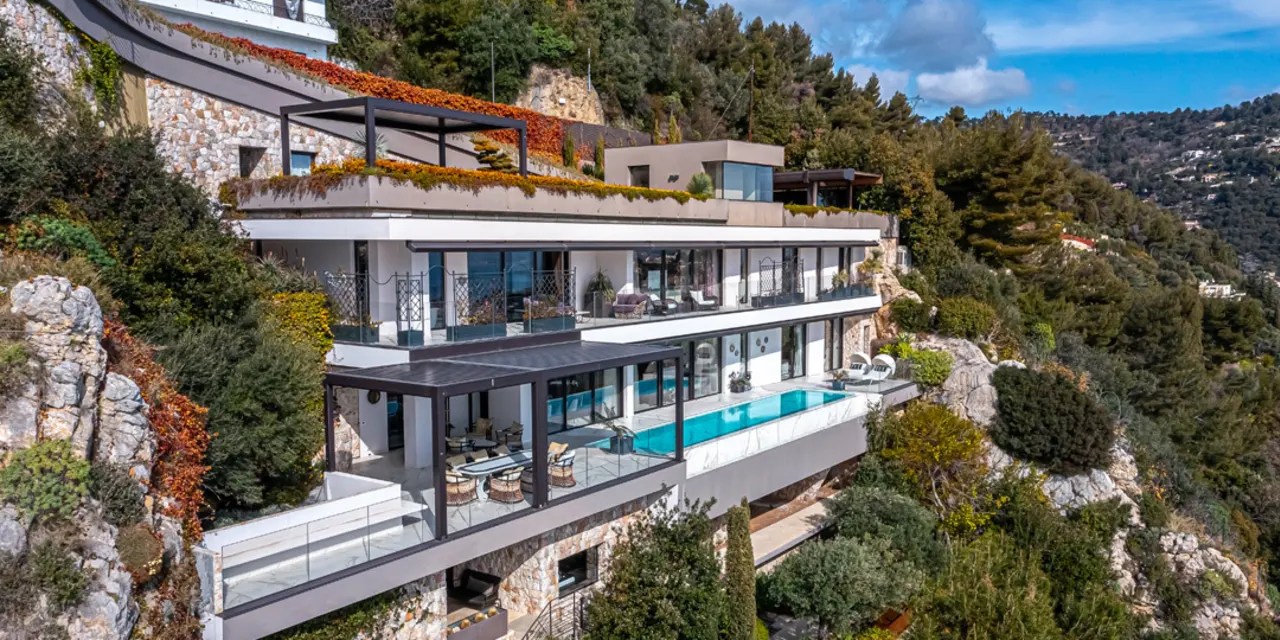 A Lavish Villa Built Into the Cliffs on the French Riviera Mansion Global