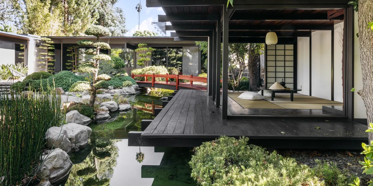 A Floating Japanese Tea Room Comes With This MidCentury Minka in Beverly Hills Mansion Global