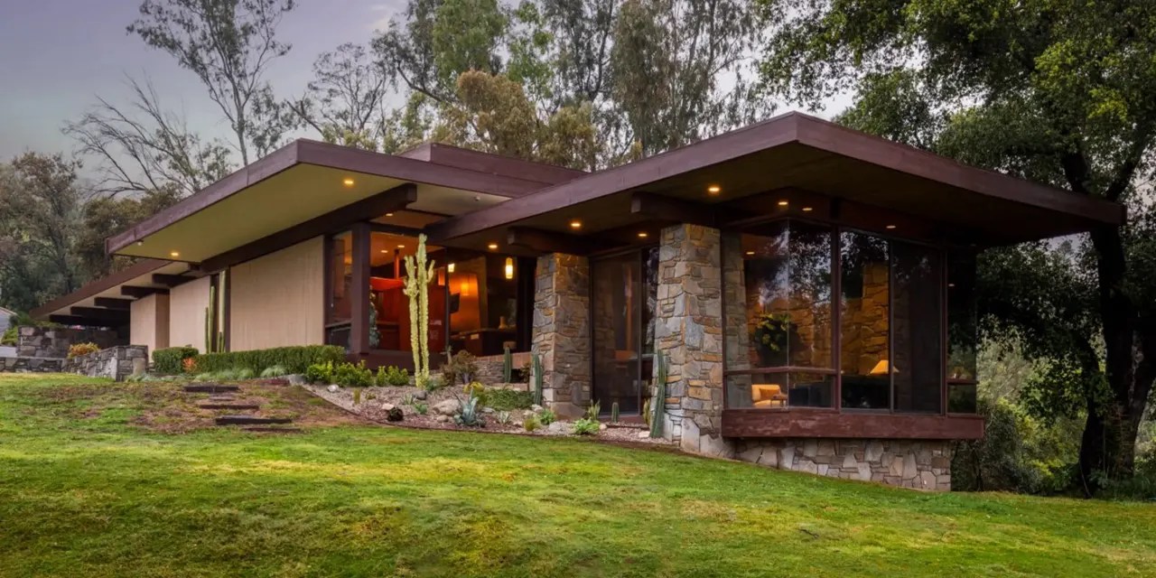 A MidCentury Modern House With a Sculptural Staircase Outside of L.A