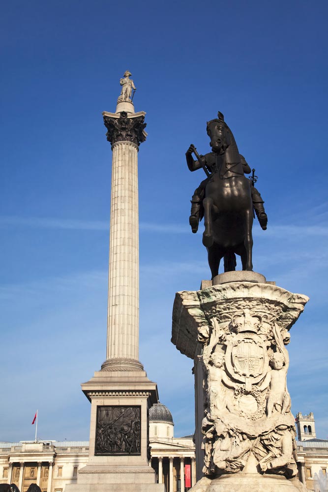 Nelson's Column, Trafalgar Square, London Map, Facts, Location