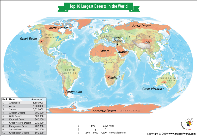 California Desert In World Map What Are The Top 10 Largest Deserts In The World? - Answers