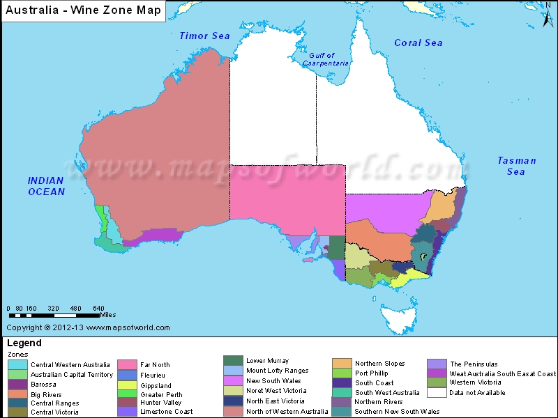 Wine Regions Of Australia Map