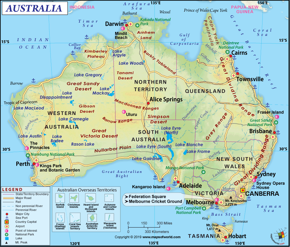 Australia Map Map of Australia Australian Map