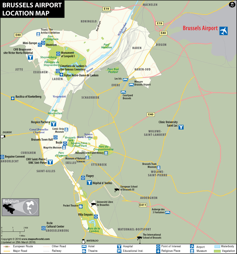Brussels Airport Map
