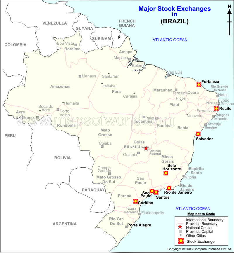 Brazil Stock Exchange Map Stock Exchange Map in Brazil