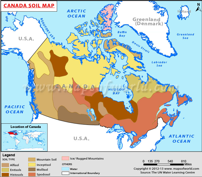 Soil Order Map of Canada Soil Map of Canada